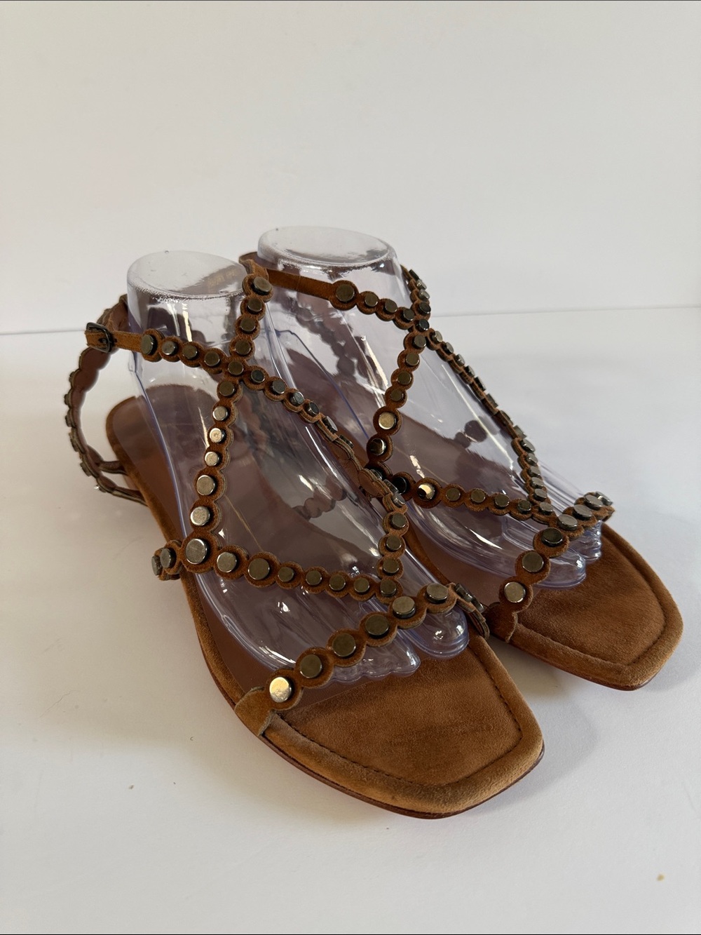Lola Cruz Studded Flat Sandals